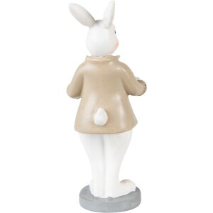 Clayre & Eef 6PR3867 Dekorácia králik 6x6x15 cm béžová - hnedá