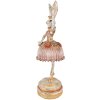 Clayre & Eef 6PR3884 Dekorácia Králik 11x11x35 cm Ružová - béžová