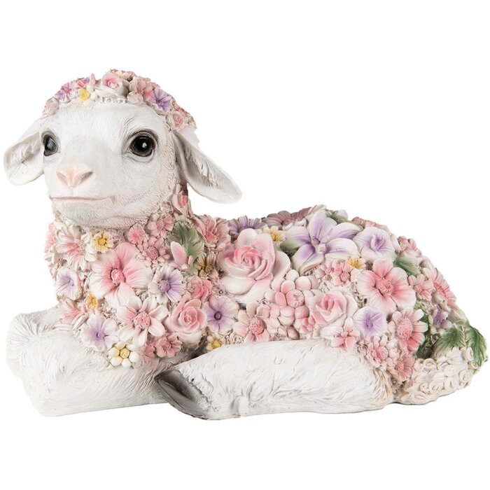 Clayre & Eef 6PR4879 Dekorácia Ovečka 25x13x16 cm Ružová