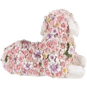 Clayre & Eef 6PR4879 Dekorácia Ovečka 25x13x16 cm Ružová