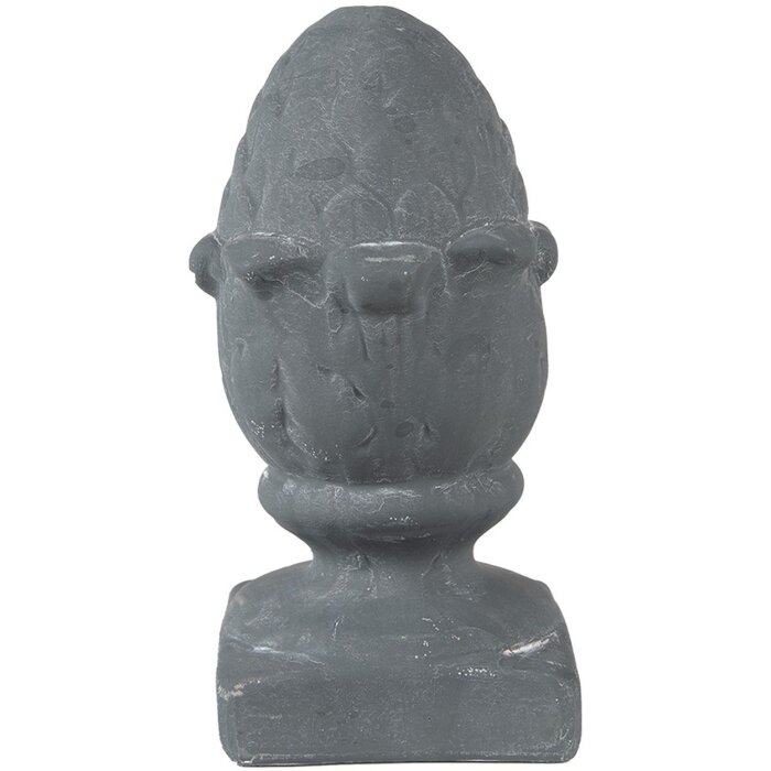 Clayre & Eef 6TE0476 Dekorácia Borovicová šiška 11x11x21 cm sivá