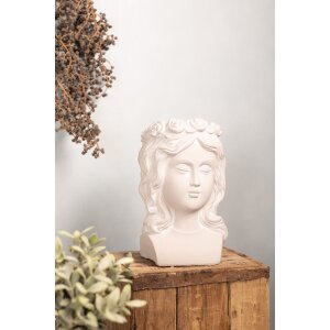 Clayre & Eef 6TE0486 Hlava kvetináča 20x17x30 cm sivá
