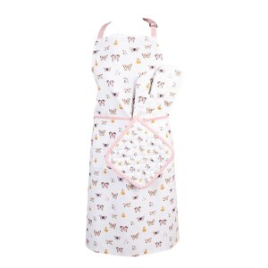 Clayre & Eef BPD41 zástera 70x85 cm béžová - ružová