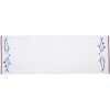 Clayre & Eef SSF64 Bežec na stôl 50x140 cm biely - modrý obdĺžnik