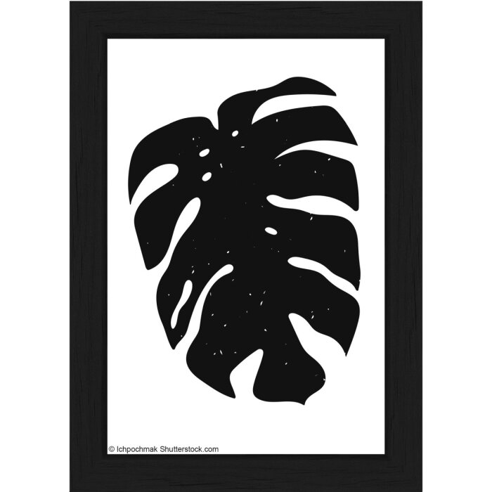 Drevený rám Walther Liv Monstera 10x15 cm čierny