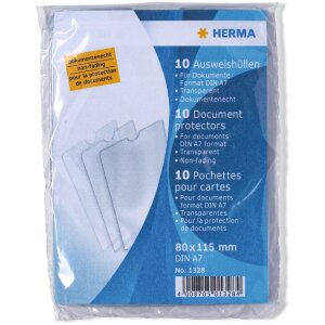HERMA 1328 Držiaky na identifikačné karty 80x115 mm Dokumenty DIN A7 Transparentné