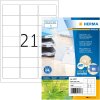 HERMA 10727 Recyklované papierové etikety A4 63,5x38,1 mm biele permanentné lepidlo