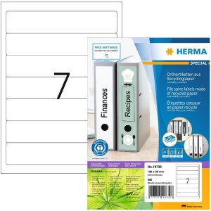 HERMA 10739 Štítky na zakladače A4 192x38mm...