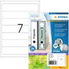HERMA 10739 Štítky na zakladače A4 192x38mm biele permanentné pre úzke zakladače