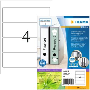 HERMA 10740 Štítky na zakladače A4 192x61mm...