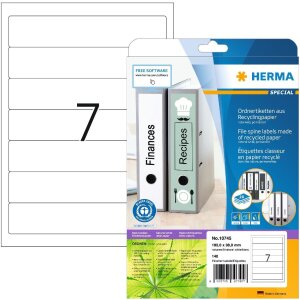 HERMA 10745 Štítky na zakladače A4 192x38mm...
