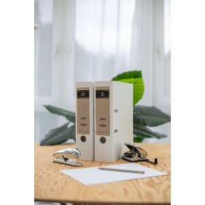 HERMA 10760 Štítky na zakladače 192 x 61 mm, prírodná hnedá farba, permanentné lepidlo 80 ks.