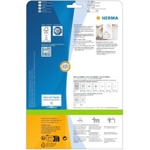 HERMA 10790 PREMIUM srdiečkové etikety A4, Ø 35 mm, biele, permanentné lepidlo