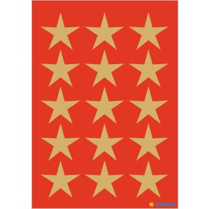 HERMA 15500 Dekoračné samolepky poinsettias zlatá sada