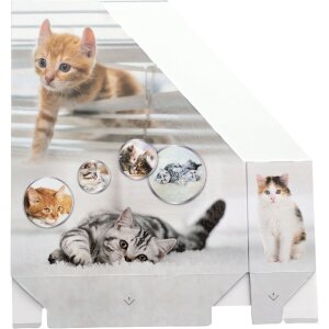 HERMA 19717 Kartónový zakladač A4 na časopisy s mačacím dizajnom s otvorom na uchopenie