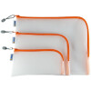 HERMA 20018 Univerzálne vrecko A4+ sieťovina na zips oranžová 36x28 cm