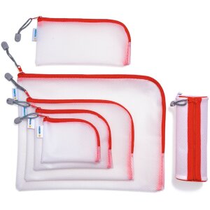 HERMA 20245 Univerzálne vrecko A7 červené 14x10cm rohový zips