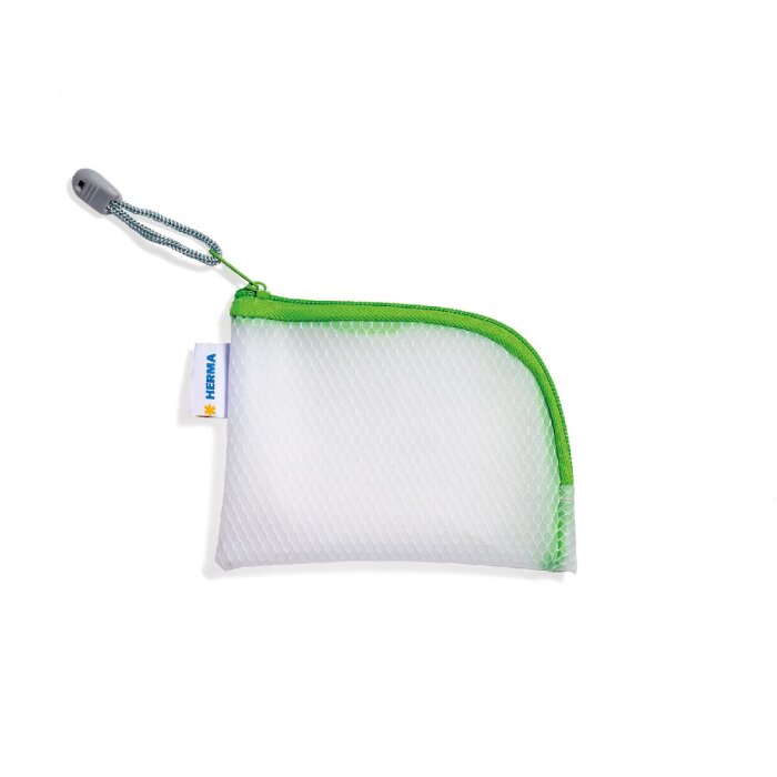 HERMA 20251 Univerzálne vrecko A7 zelené 14x10cm rohový zips