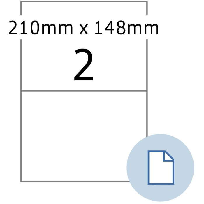 HERMA 58102 Štítky na listy A4 PE fólia biela 210x148,50 mm 250 listov
