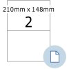 HERMA 58102 Štítky na listy A4 PE fólia biela 210x148,50 mm 250 listov