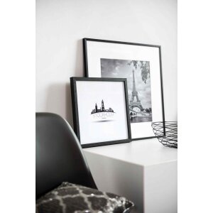 Nielsen Quadrum drevený rám 30x40 cm havran čierny normálny profil skleneného bloku