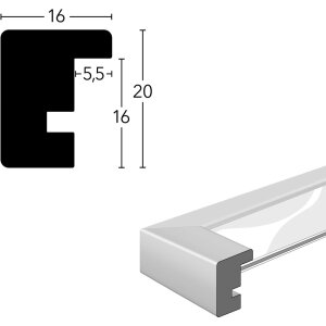 Nielsen drevený obrazový rám Skava čierny 50x70 cm passe-partout 40x60 cm