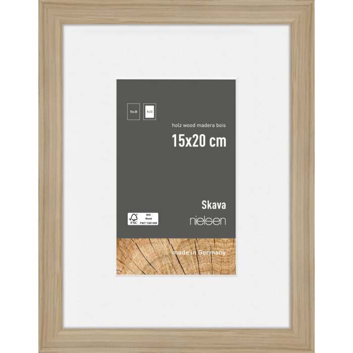 Nielsen drevený rám obrazu Skava dub 15x20 cm s paspartou 9x13 cm