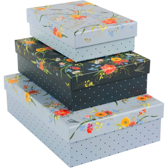 Súprava kartónových krabíc Goldbuch Verano 3 kartónové krabice