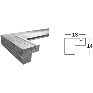 Drevený rám Walther MDF Hygge 13x18 cm sivý