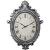Clayre & Eef 5KL0236 Nástenné hodiny strieborné béžové 56x6x76 cm - 1xAA