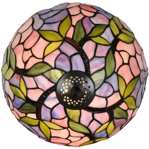 LumiLamp 5LL-6308 Tiffany stolová lampa ružová Ø 30x50 cm E27-max 1x60W