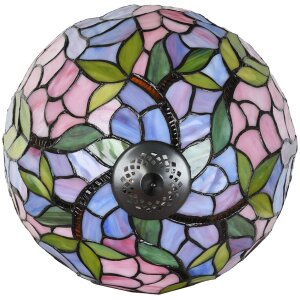 LumiLamp 5LL-6308 Tiffany stolová lampa ružová Ø 30x50 cm E27-max 1x60W
