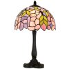 LumiLamp 5LL-6308 Tiffany stolová lampa ružová Ø 30x50 cm E27-max 1x60W
