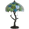 LumiLamp 5LL-6312 Tiffany stolová lampa zelená Ø 40x60 cm E27-max 2x60W