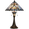 LumiLamp 5LL-6313 Tiffany stolová lampa modrá Ø 40x61 cm E27-max 2x60W