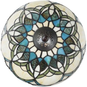 LumiLamp 5LL-6334 Tiffany stolová lampa Béžová Ø 25x42 cm E14-max 1x40W