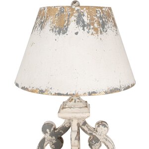 Clayre & Eef 5LMC0032 Stolná lampa béžová sivá Ø 40x79 cm E27-max 1x60W