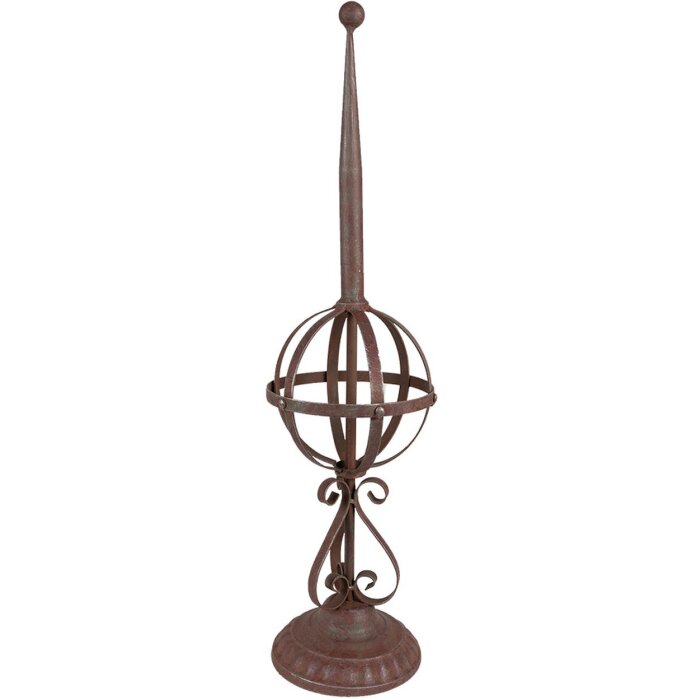 Clayre & Eef 5Y1038 Záhradná dekorácia červená, hnedá Ø 16x61 cm