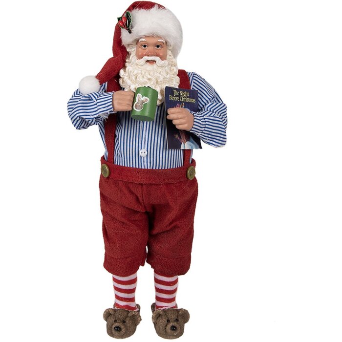 Clayre & Eef 65234 Vianočná dekorácia Father Christmas Red 16x8x28 cm