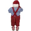 Clayre & Eef 65234 Vianočná dekorácia Father Christmas Red 16x8x28 cm