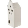 Clayre & Eef 6CE1599L Dekorácia Domček s LED diódou béžová, zlatá farba 8x8x20 cm