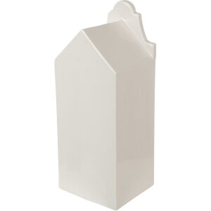 Clayre & Eef 6CE1599M Dekorácia Domček s LED diódou béžová, zlatá farba 7x6x16 cm