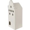 Clayre & Eef 6CE1599M Dekorácia Domček s LED diódou béžová, zlatá farba 7x6x16 cm