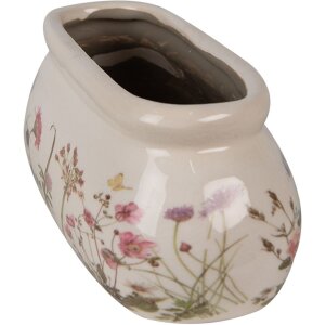 Clayre & Eef 6CE1602S Kvetináč do interiéru ružovo-béžový 18x7x7 cm
