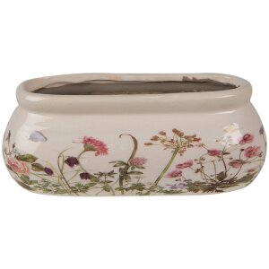 Clayre & Eef 6CE1602S Kvetináč do interiéru ružovo-béžový 18x7x7 cm
