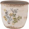 Clayre & Eef 6CE1607S Kvetináč do interiéru béžový žltý Ø 13x11 cm