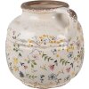 Clayre & Eef 6CE1611L Dekoratívny džbán béžový žltý Ø 17x16 cm