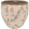 Clayre & Eef 6CE1615L Kvetináč do interiéru béžovo-ružový Ø 18x17 cm