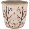 Clayre & Eef 6CE1641M Kvetináč do interiéru béžovo hnedý Ø 14x13 cm