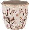 Clayre & Eef 6CE1641S Kvetináč do interiéru béžovo hnedý Ø 13x12 cm